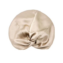 Load image into Gallery viewer, Silk Sleep Cap for Women Hair Care Natural Silk Double Layer Bonnet - Champagne Gold - One Size Fits Most - Lovesilk.co.nz