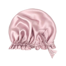 Load image into Gallery viewer, Large Double-Lined Adjustable Silk Hair Bonnet Turban - Pink
