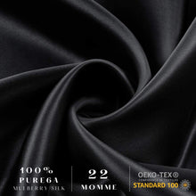 Load image into Gallery viewer, Silk Pillowcase - Black - Standard - Lovesilk.co.nz