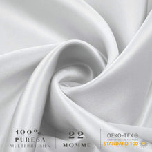Load image into Gallery viewer, Silk Pillowcase - Silver - Standard - Lovesilk.co.nz
