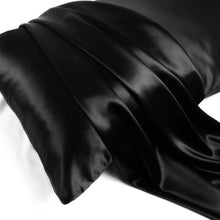 Load image into Gallery viewer, Silk Pillowcase - Black - Queen - Lovesilk.co.nz