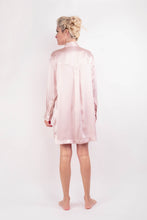 Load image into Gallery viewer, Women Classical Lightweight Mulberry Silk Sleep Shirt Loungewear Sleep Dress - Pink