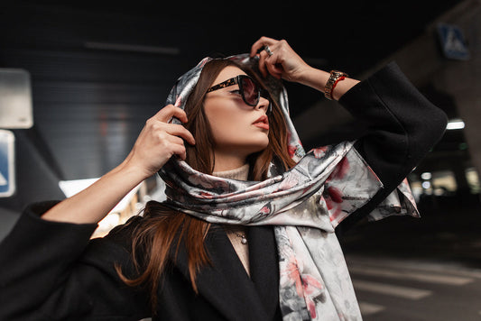 Silk scarves are back. Here are some tips for how to wear this popular accessory. 2022 NZ