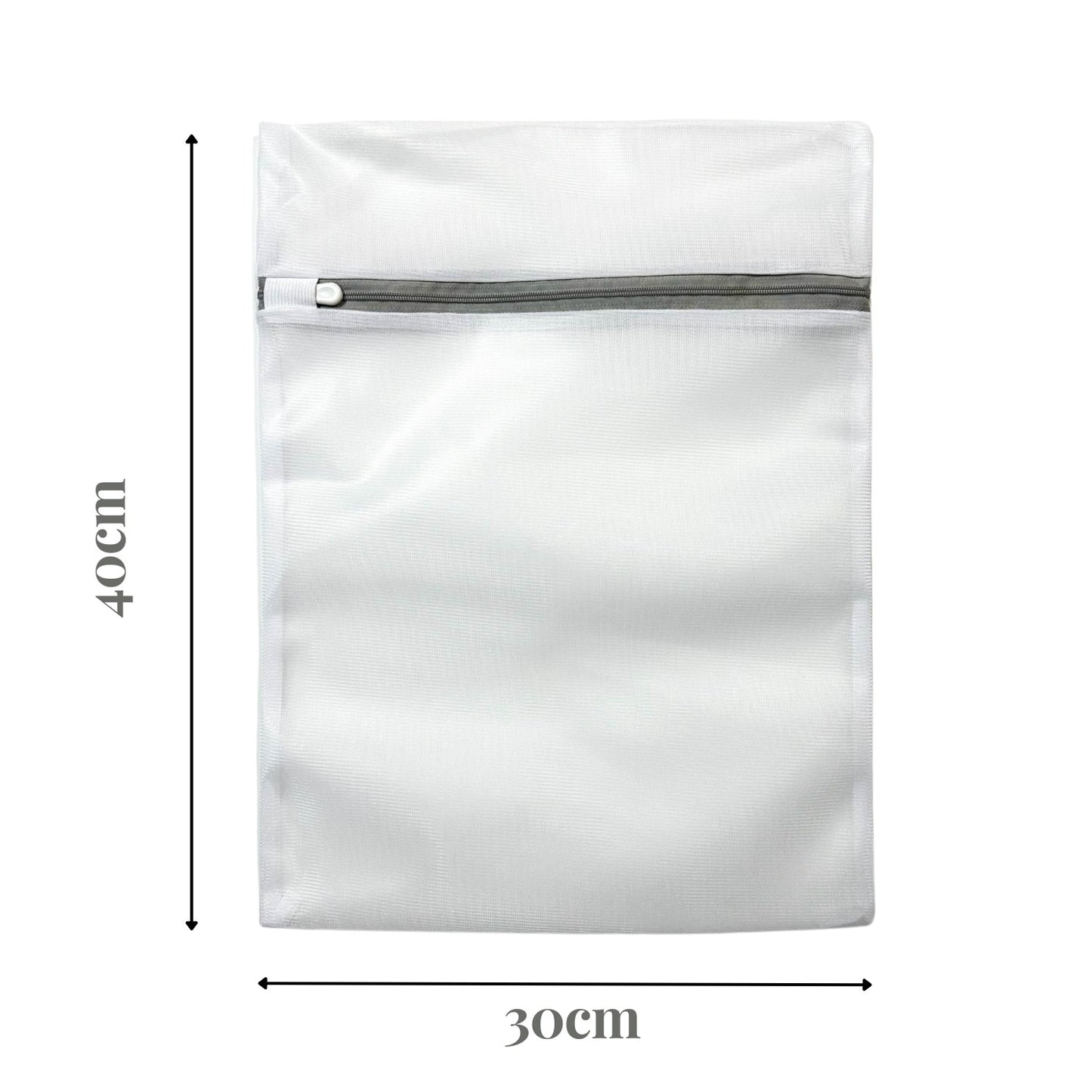 Mesh laundry wash bag with 30 x 40 cm size diagram – LS Silk NZ