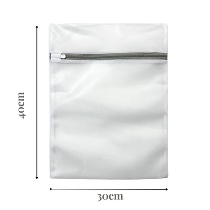 Mesh laundry wash bag with 30 x 40 cm size diagram – LS Silk NZ