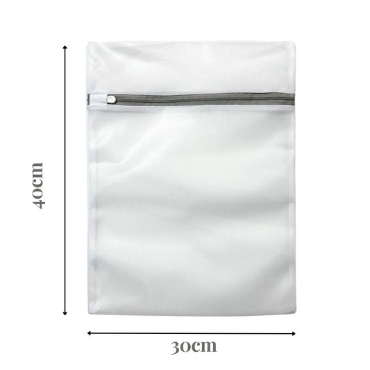 Mesh laundry wash bag with 30 x 40 cm size diagram – LS Silk NZ