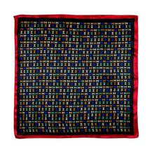 Load image into Gallery viewer, Multicolor H Letter Pure Mulberry Silk Scarf Bandana - Black
