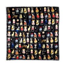 Load image into Gallery viewer, The Meowvellous Pure Mulberry Silk Scarf Bandana - Black
