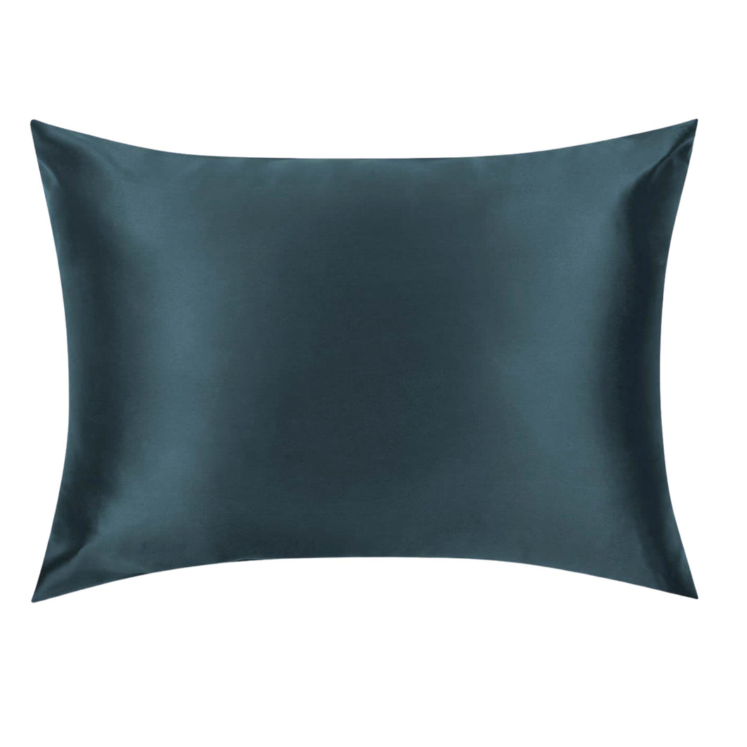 Sea Green Silk Pillowcase-  NZ Standard Size - Zip Closure