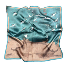 Load image into Gallery viewer, Green Dynasty Pure Mulberry Silk Scarf Bandana
