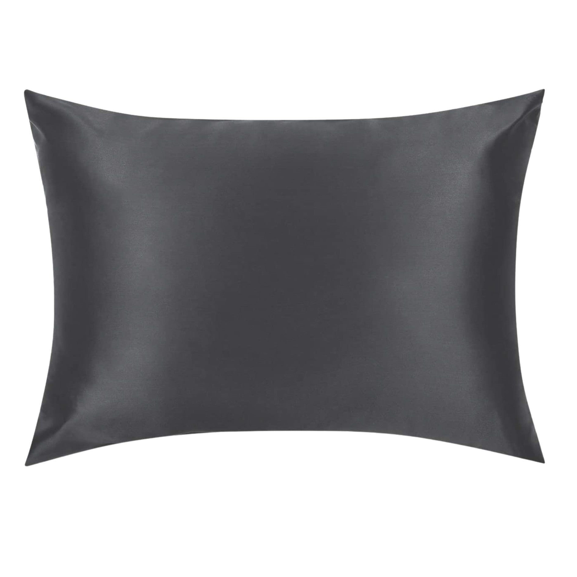 Charcoal grey mulberry silk pillowcase with zip closure, king size – LS Silk NZ