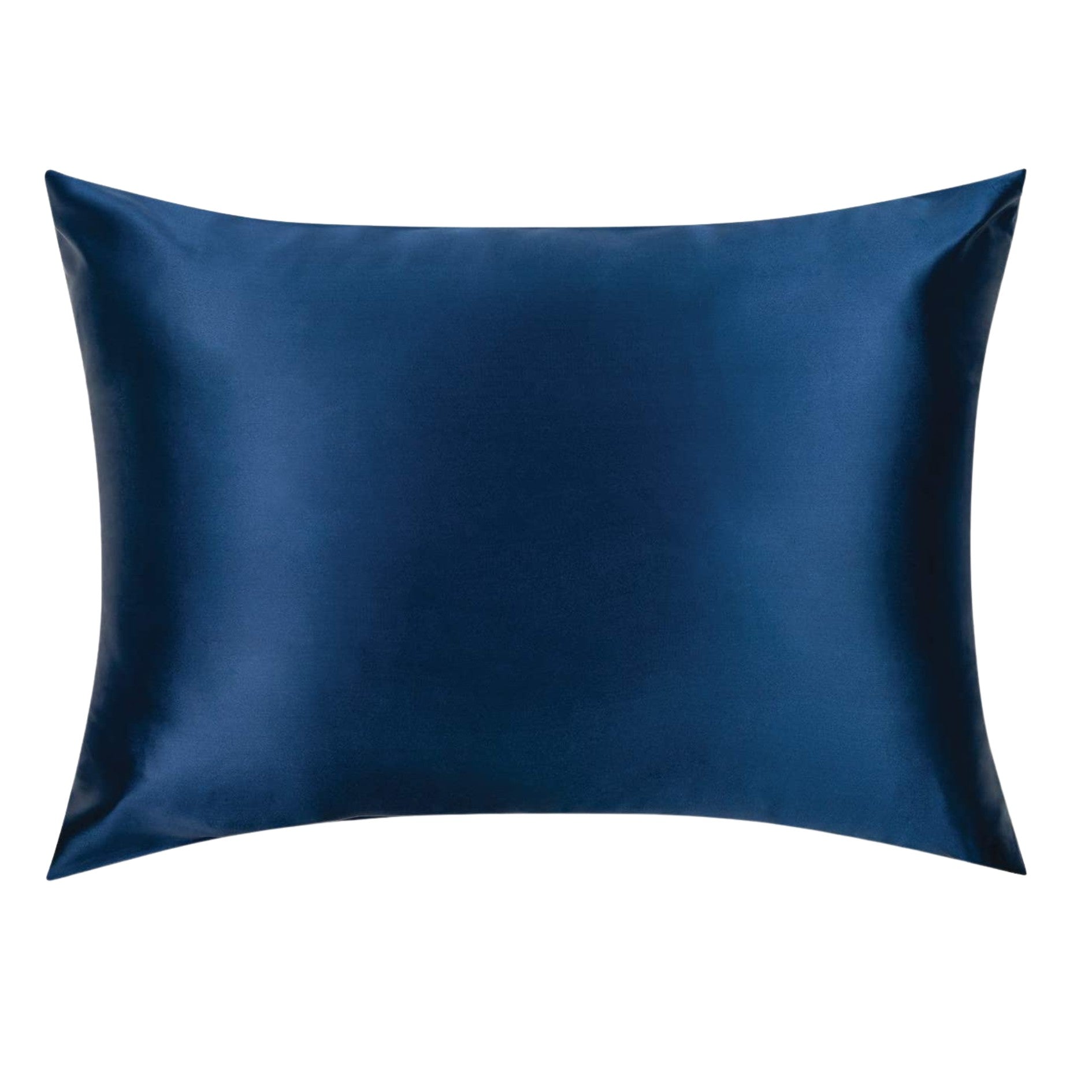 Navy blue mulberry silk pillowcase with zip closure, NZ queen size – LS Silk NZ