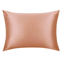 Load image into Gallery viewer, Rose Gold Silk Pillowcase - NZ Standard Size - Zip Closure
