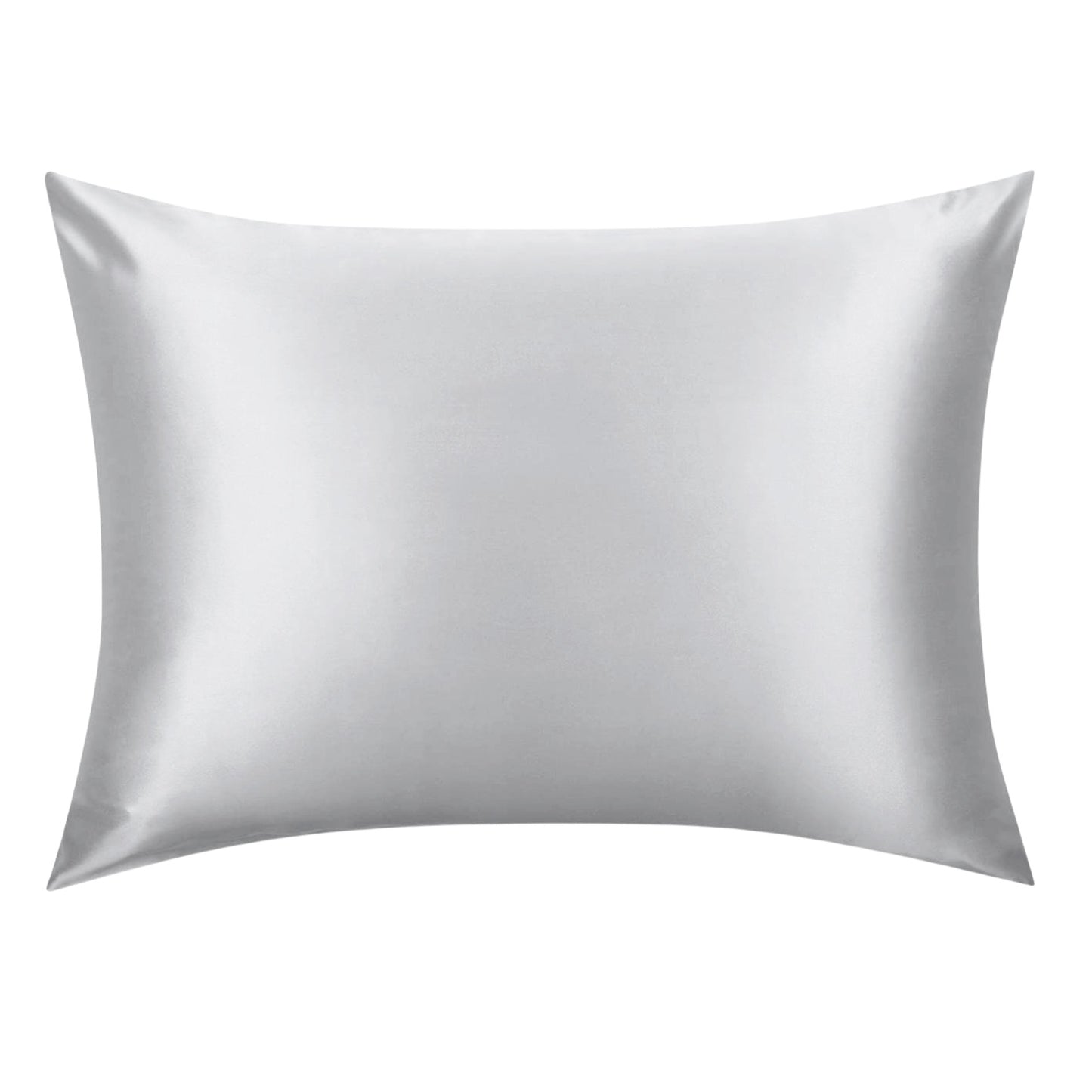 Silver mulberry silk pillowcase with zip closure, king size – LS Silk NZ