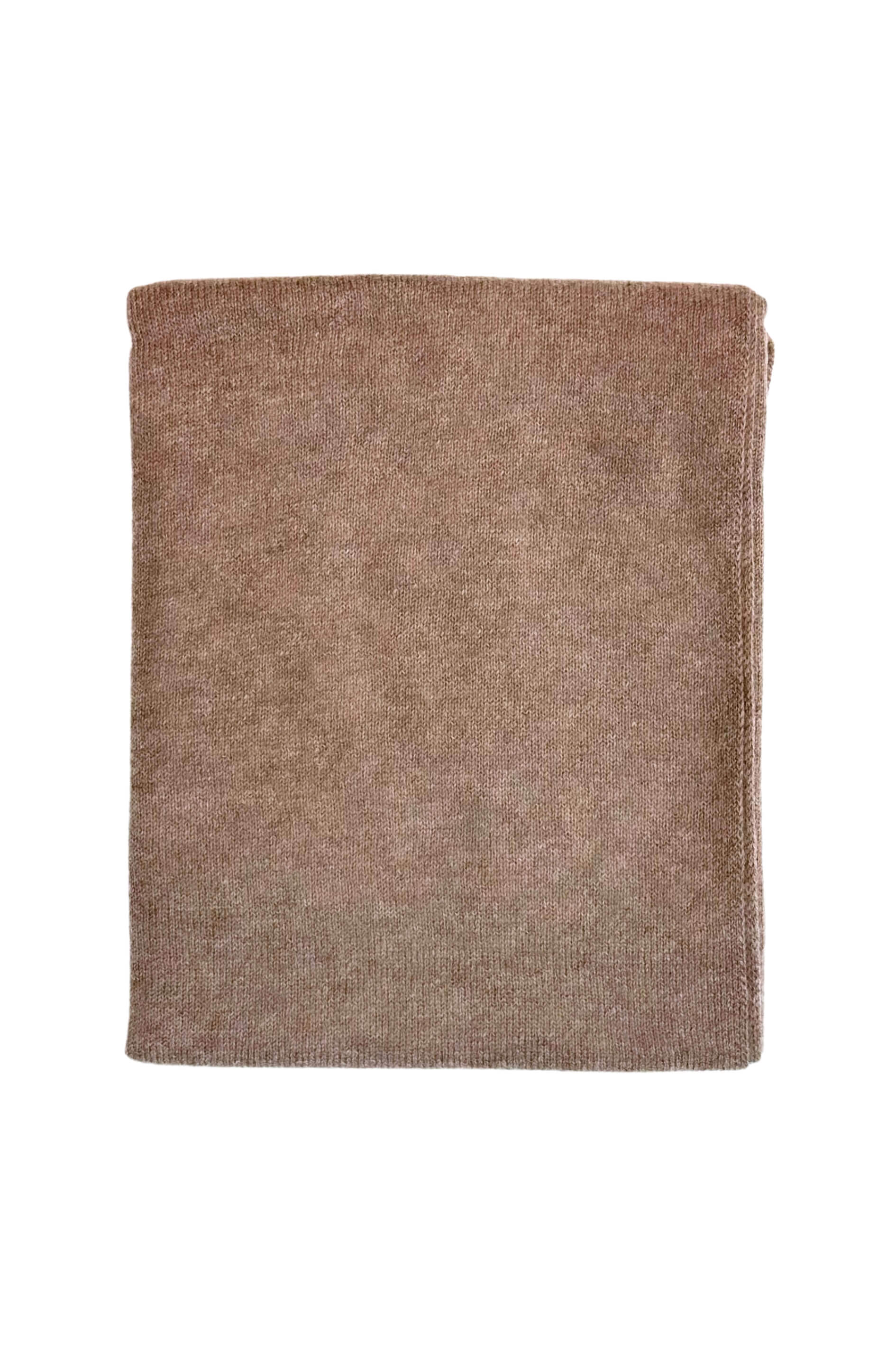 Chestnut pure cashmere wrap scarf folded, flat product view – Love Cashmere NZ