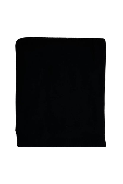 Black pure cashmere wrap scarf folded, flat product view – Love Cashmere NZ
