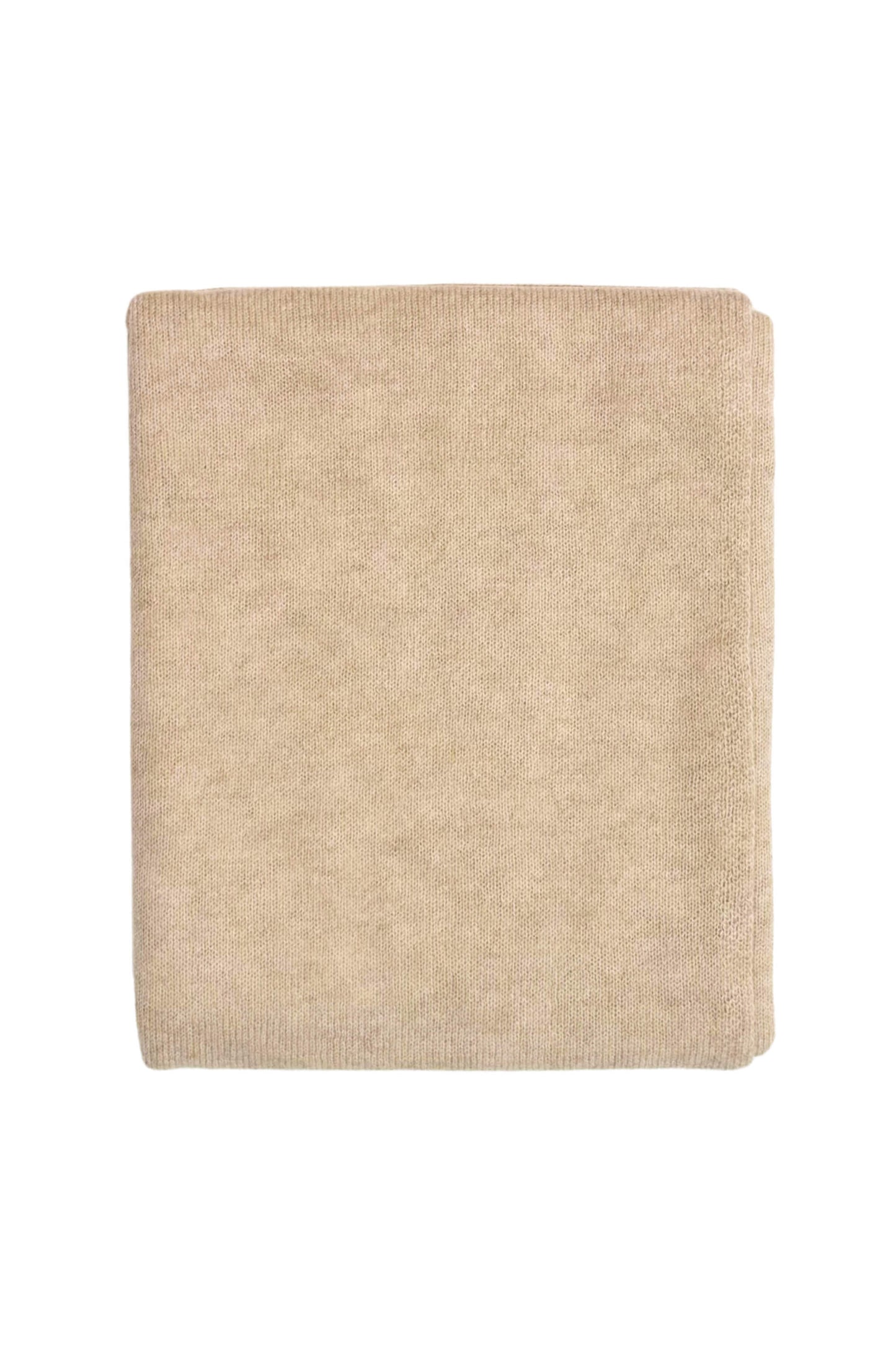 Beige pure cashmere wrap scarf folded, flat product view – Love Cashmere NZ