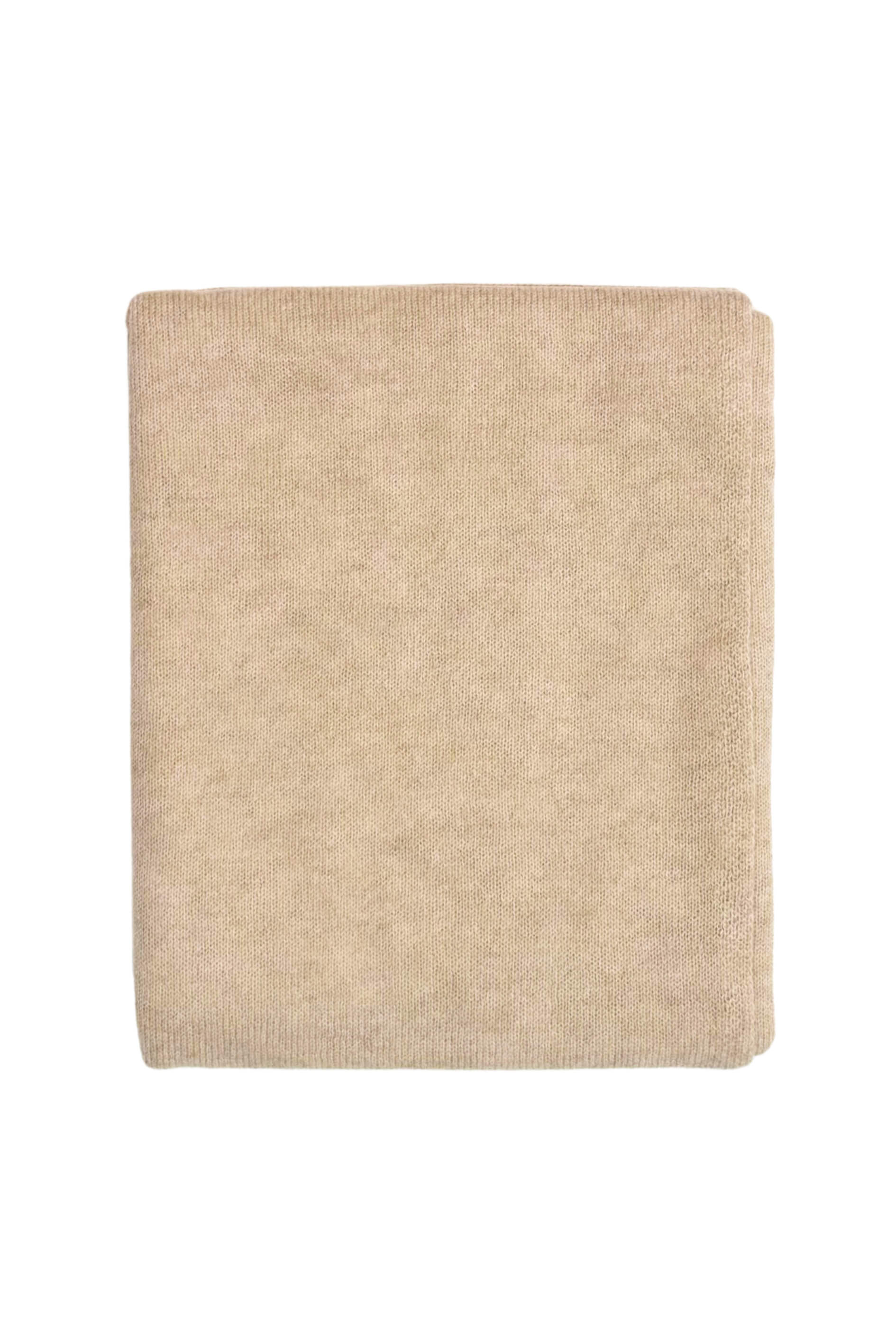 Beige pure cashmere wrap scarf folded, flat product view – Love Cashmere NZ