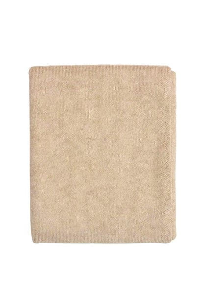 Beige pure cashmere wrap scarf folded, flat product view – Love Cashmere NZ