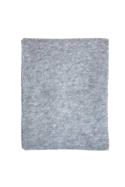 Grey pure cashmere wrap scarf folded, flat product view – Love Cashmere NZ