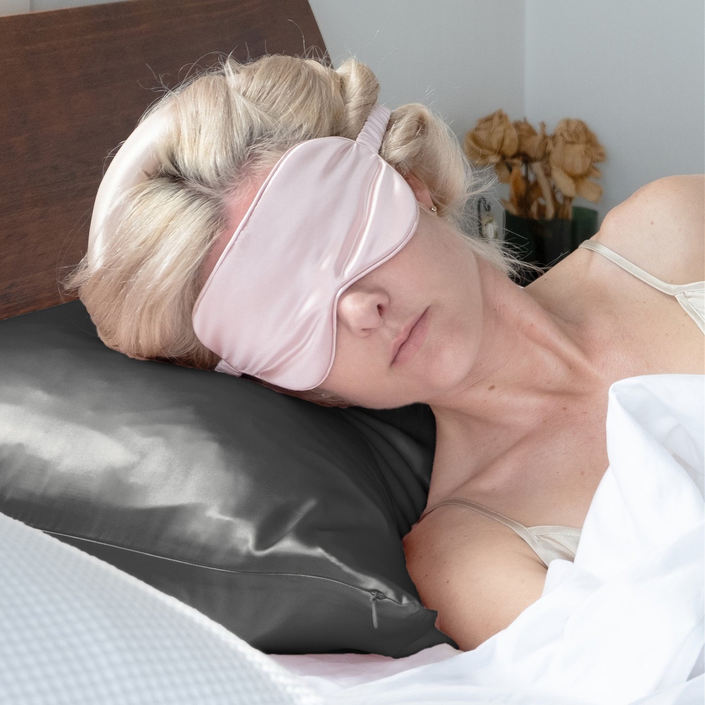 Grey Silk Pillowcase - King - Zip Closure - Lovesilk.co.nz