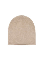 Load image into Gallery viewer, Cashmere Unisex Roll-Edge Beanie - Beige
