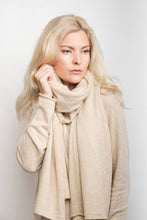 Load image into Gallery viewer, Versatile Pure Cashmere Wrap &amp; Scarf - Cream
