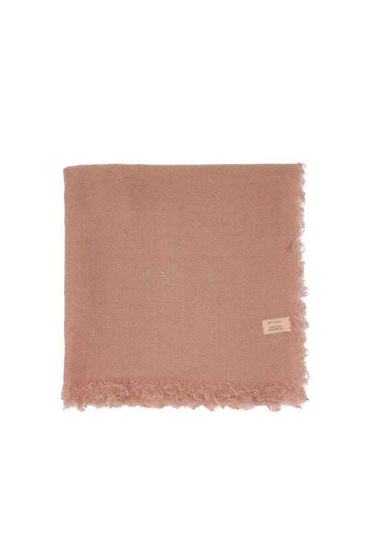 Pale pink ultrafine cashmere scarf folded square, flat view – Love Cashmere NZ