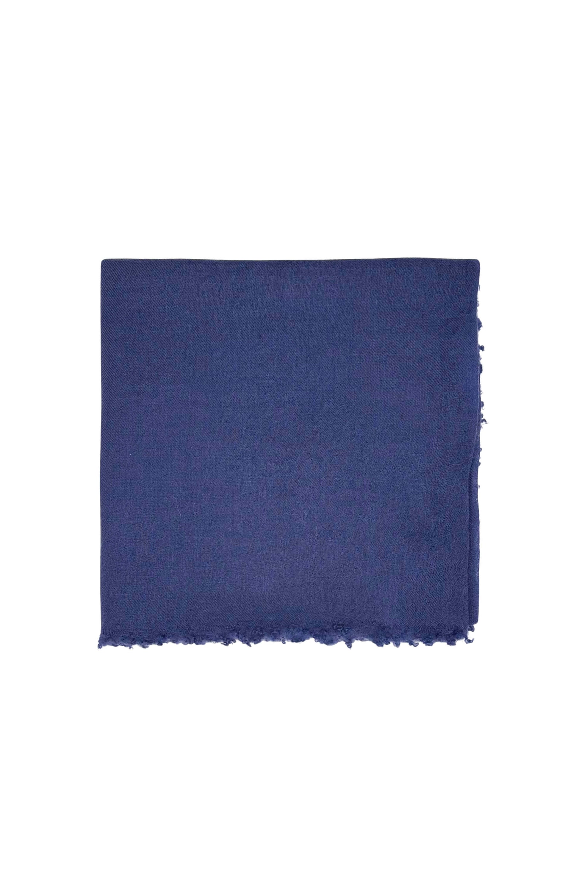 Berry blue ultrafine cashmere scarf folded square, flat view – Love Cashmere NZ