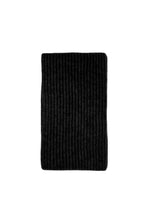 Load image into Gallery viewer, Slim Ribbed Cashmere Long Scarf - Black
