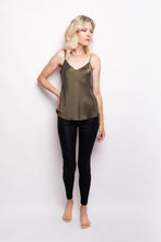 Load image into Gallery viewer, 100% Mulberry Silk Camisole - Pine Green
