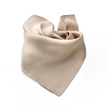 Load image into Gallery viewer, Timeless Champagne Pure Mulberry Silk Scarf Bandana
