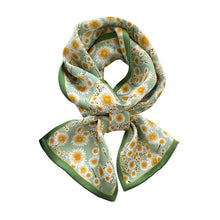 Load image into Gallery viewer, Daisy Day Pure Mulberry Silk Long Scarf Silk Twilly
