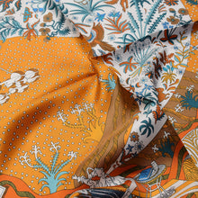 Load image into Gallery viewer, Yellow Fantasy Pure Mulberry Silk Scarf Bandana
