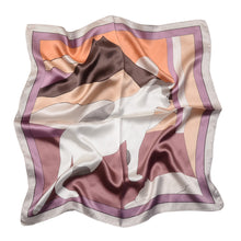 Load image into Gallery viewer, Abstract Cat Motif Pure Mulberry Silk Scarf Bandana
