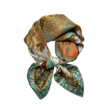 Load image into Gallery viewer, Flamboyant Sunburst Pure Mulberry Silk Scarf Bandana
