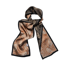 Load image into Gallery viewer, Botanical Vein Silk Twilly Pure Mulberry Silk Long Scarf
