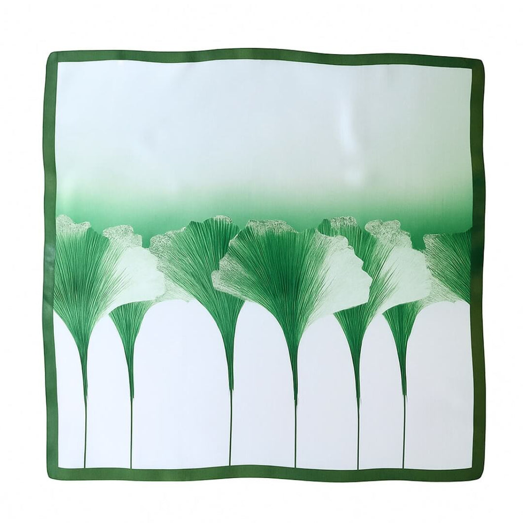 Ginkgo Grace Pure Mulberry Silk Scarf Bandana