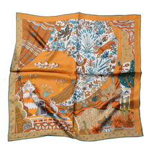 Load image into Gallery viewer, Yellow Fantasy Pure Mulberry Silk Scarf Bandana
