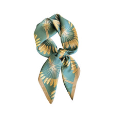 Load image into Gallery viewer, Palm Grove Pure Mulberry Silk Square Scarf Bandana
