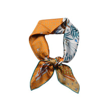 Load image into Gallery viewer, Yellow Fantasy Pure Mulberry Silk Scarf Bandana
