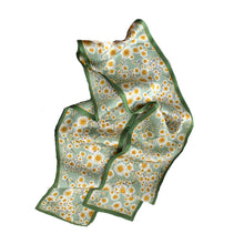 Load image into Gallery viewer, Daisy Day Pure Mulberry Silk Long Scarf Silk Twilly
