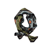 Load image into Gallery viewer, Greenery Delight Pure Mulberry Silk Long Scarf Silk Twilly
