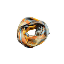 Load image into Gallery viewer, Autumn Glow Pure Mulberry Silk Long Scarf Silk Twilly
