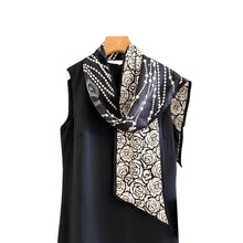 Load image into Gallery viewer, Pearls &amp; Petals Pure Mulberry Silk Long Scarf
