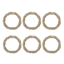 Load image into Gallery viewer, 6 Pack Premium Mini Mulberry Silk Scrunchies - Champagne
