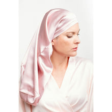 Load image into Gallery viewer, Extra Large Adjustable Silk Hair Bonnet Turban - Pink
