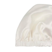 Load image into Gallery viewer, Classic Double Layer Adjustable Women Mulberry Silk Hair Hair Wrap Bonnet -Ivory White
