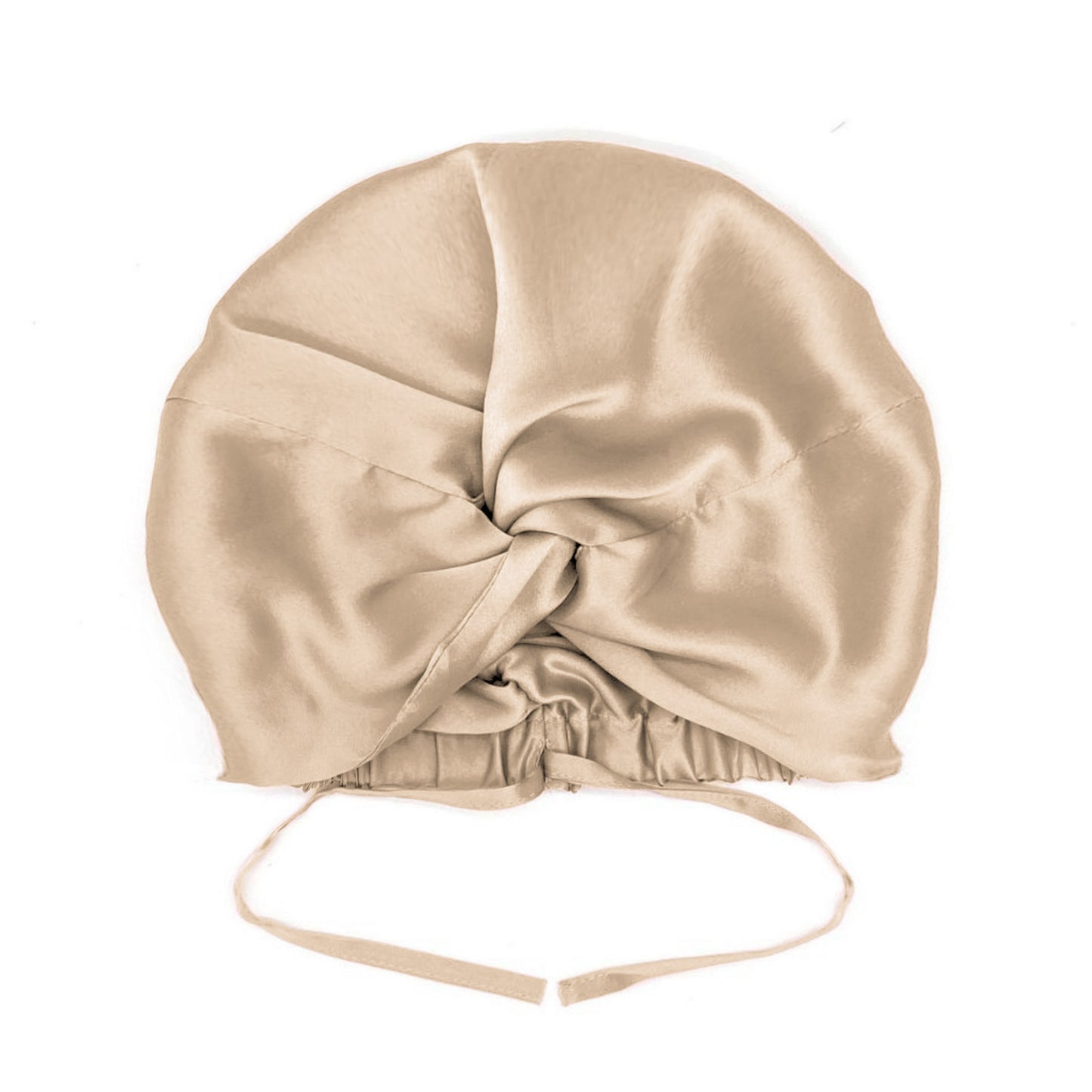 Champagne double-lined mulberry silk hair bonnet with adjustable ties – LS Silk NZ