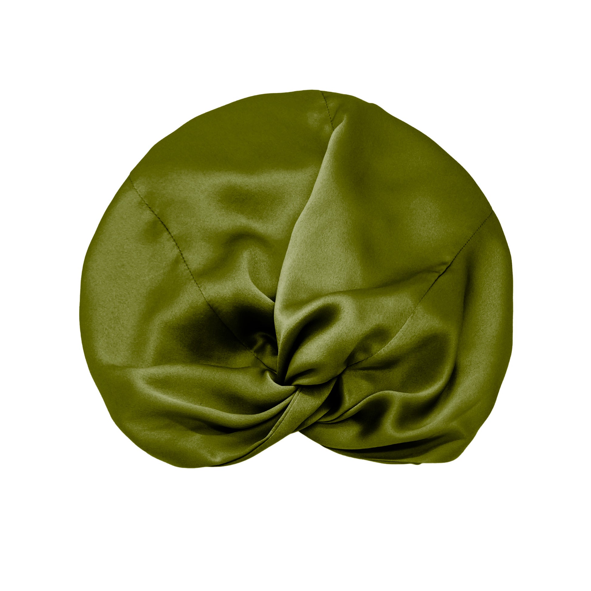 Olive green double-layer mulberry silk sleep bonnet turban – LS Silk NZ